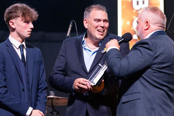 Receiving award at the Great British Pub Awards 2026