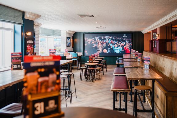 Big screen area at The Gospel Oak