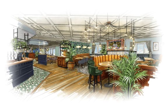 Artists impression of a Woodie's bar snug area