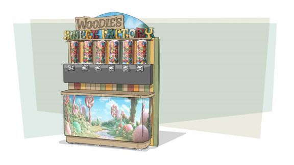 Artists impression of a Woodie's sweet factory area