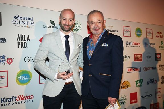 Receiving award for MIDAS Best Sunday concept
