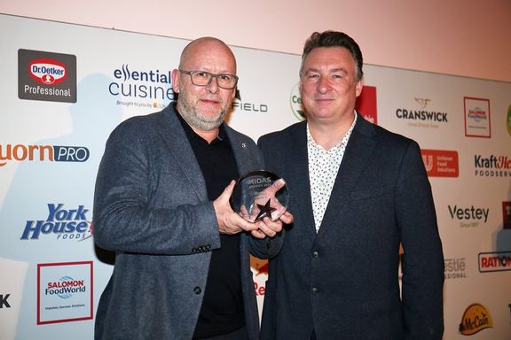 Receiving award for Best Kids Menu